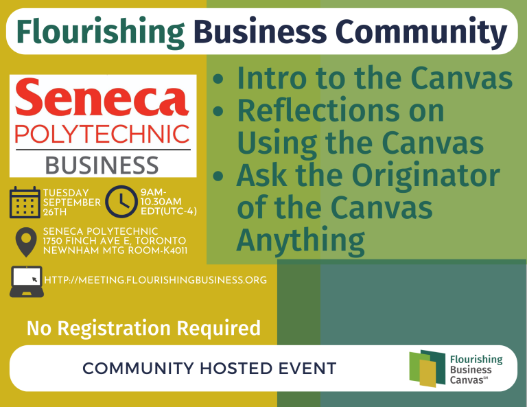 Advert for Community Hosted Event #01 - Seneca Polytechnic – Business